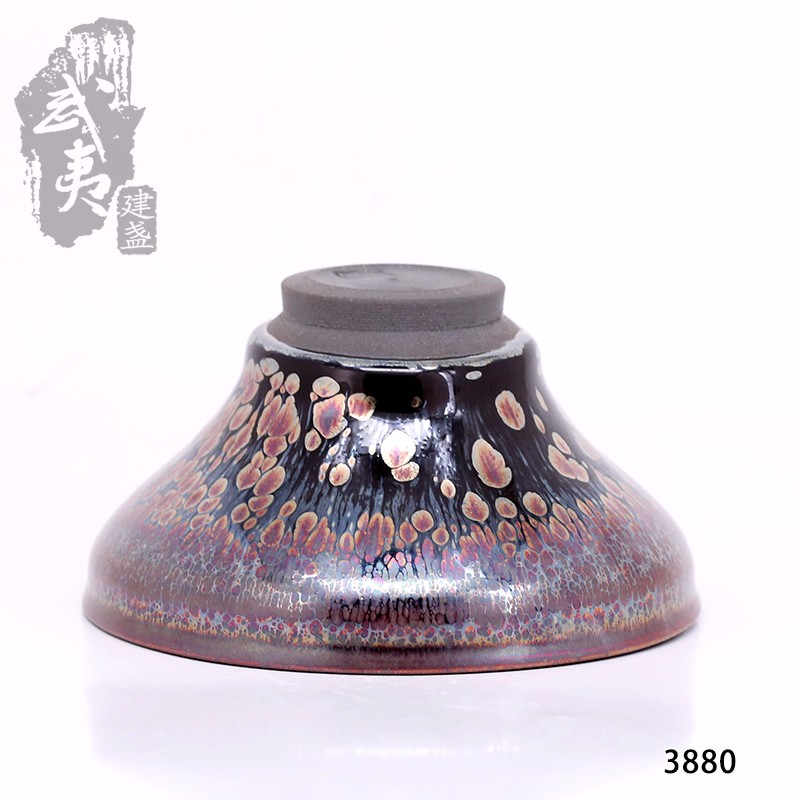 建盏大师裴春元，束口彩金盏