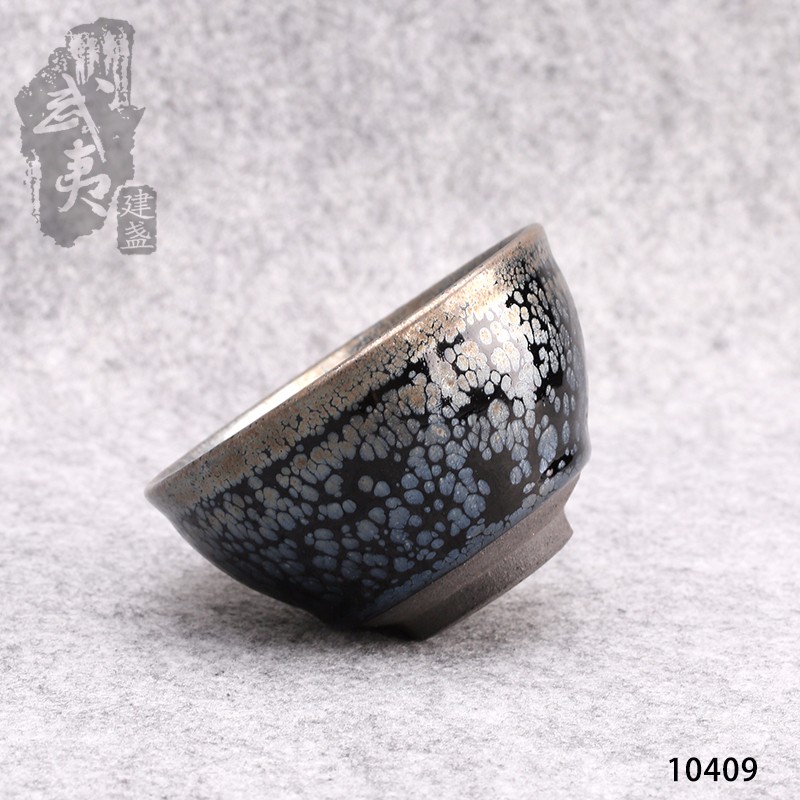 建盏大师蔡炳盛，束口油滴