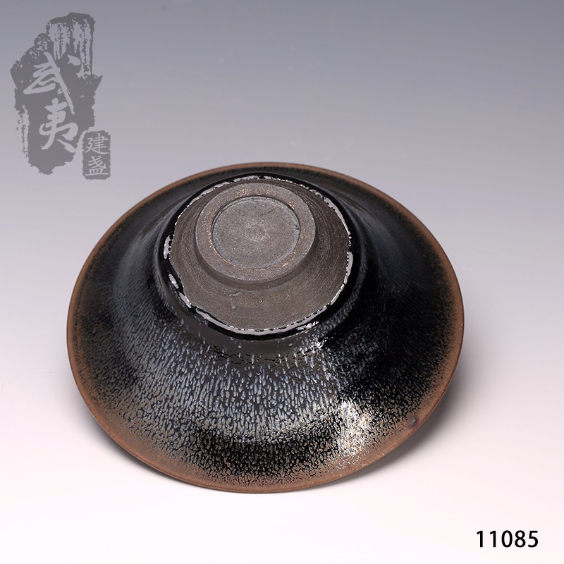 建盏大师李达，撇口油滴盏（早期作品）
