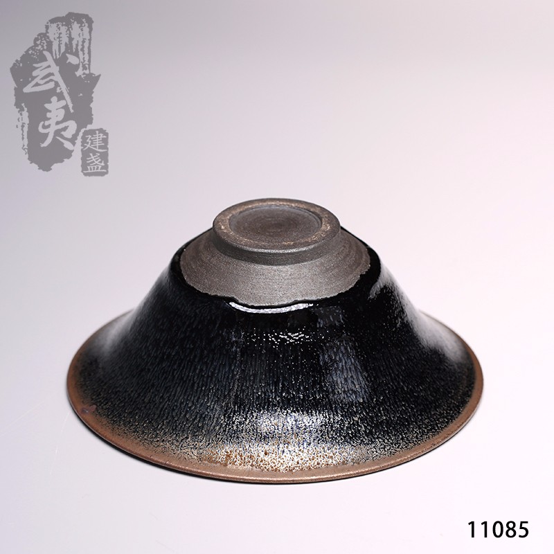 建盏大师李达，撇口油滴盏（早期作品）