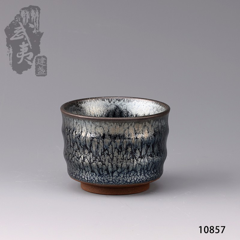 建盏大师蔡龙，竹节百花盏