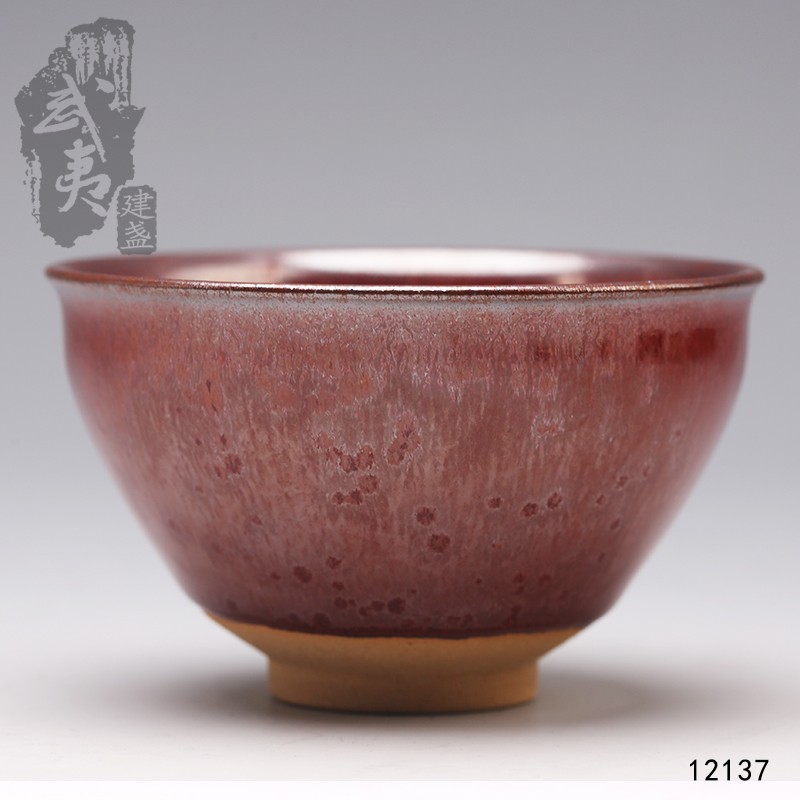 建盏大师孙莉，柿红盏