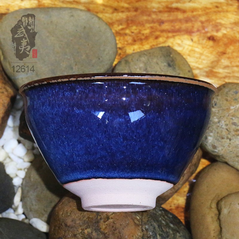 建盏大师孙莉，乌金蓝釉盏