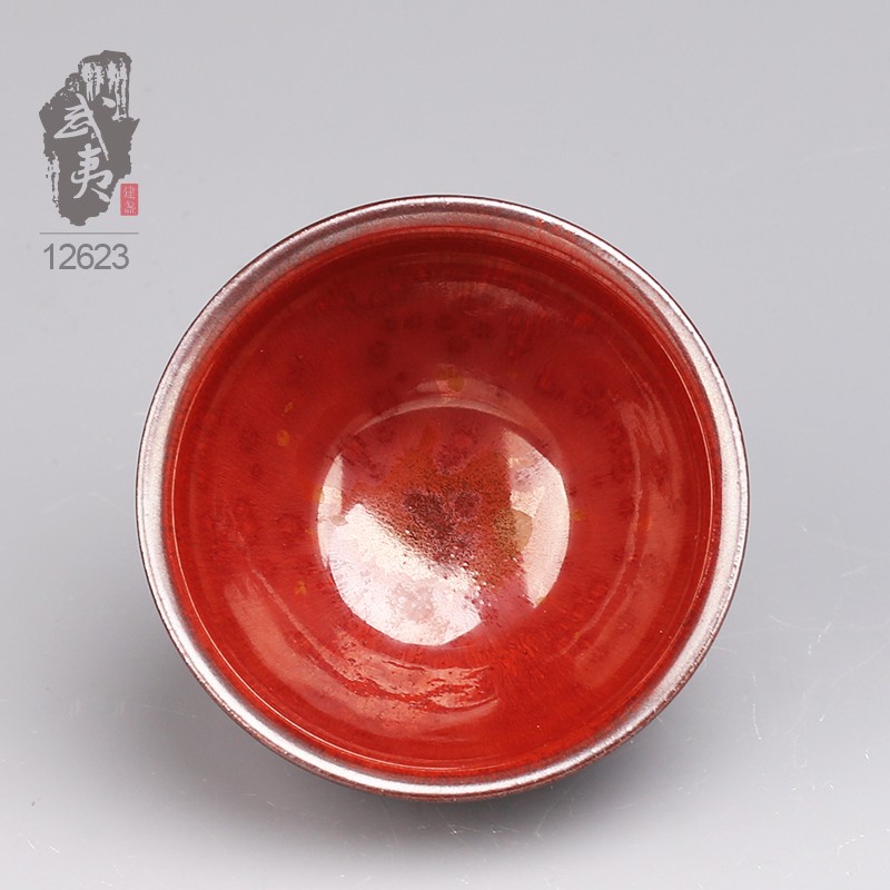 建盏大师孙莉，柿红盏