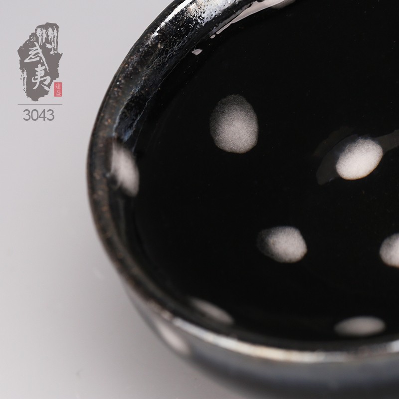 建盏大师蔡炳昆，束口珍珠斑盏