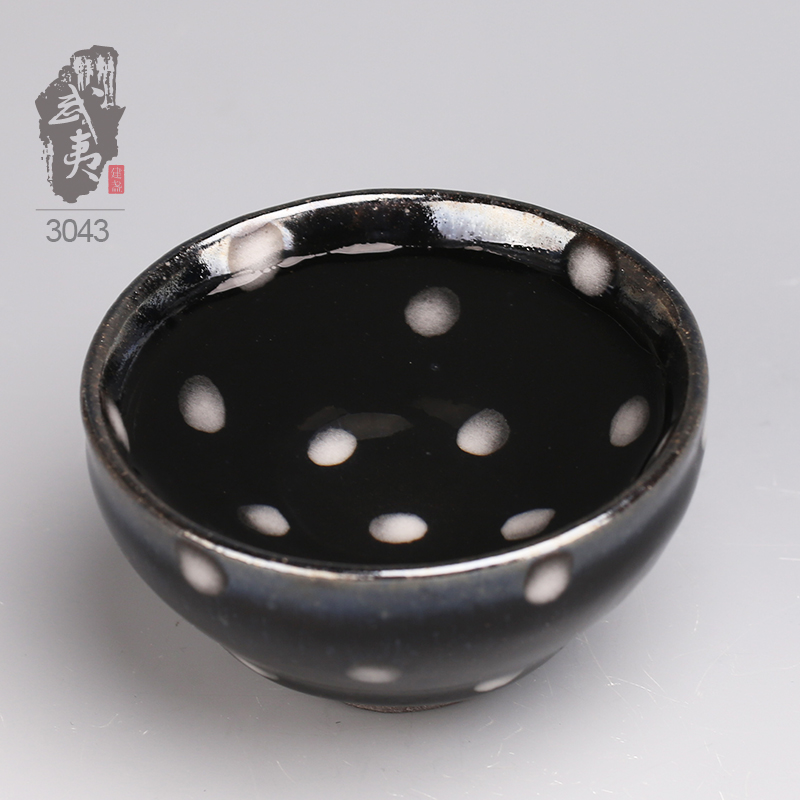 建盏大师蔡炳昆，束口珍珠斑盏