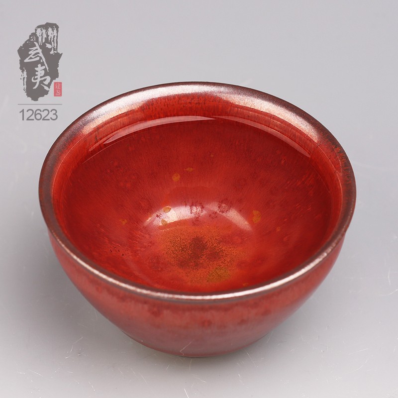 建盏大师孙莉，柿红盏
