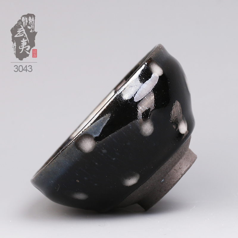 建盏大师蔡炳昆，束口珍珠斑盏