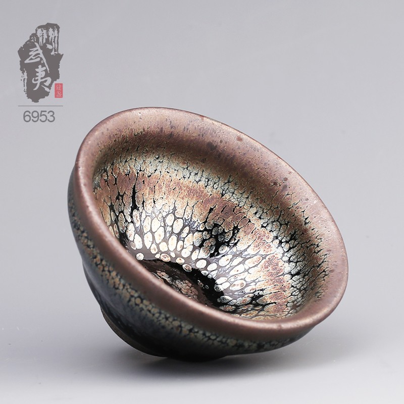 建盏大师李达，鹧鸪斑茶盏