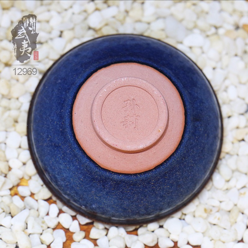 建盏大师孙莉，乌金蓝釉盏