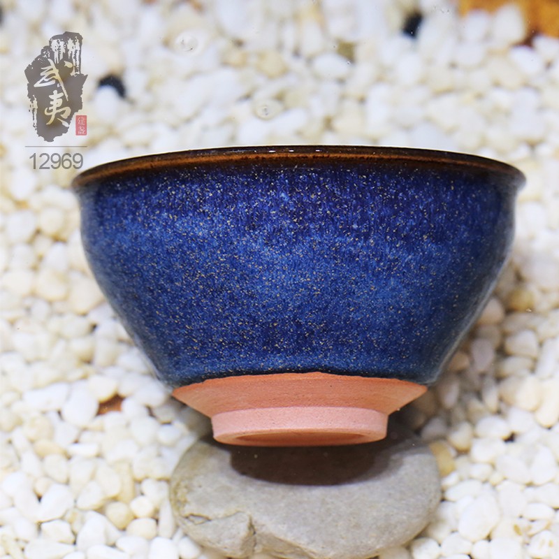建盏大师孙莉，乌金蓝釉盏