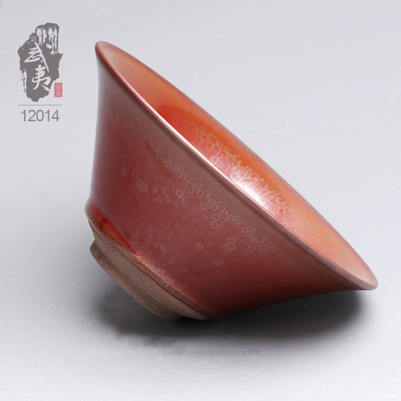 建盏大师吴立主，红油滴大盏