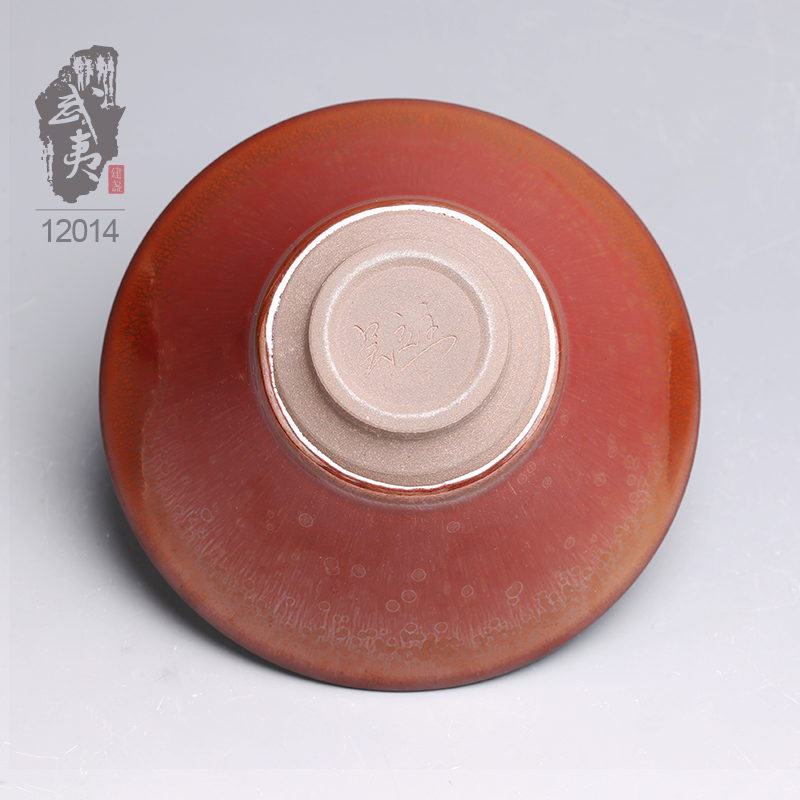 建盏大师吴立主，红油滴大盏