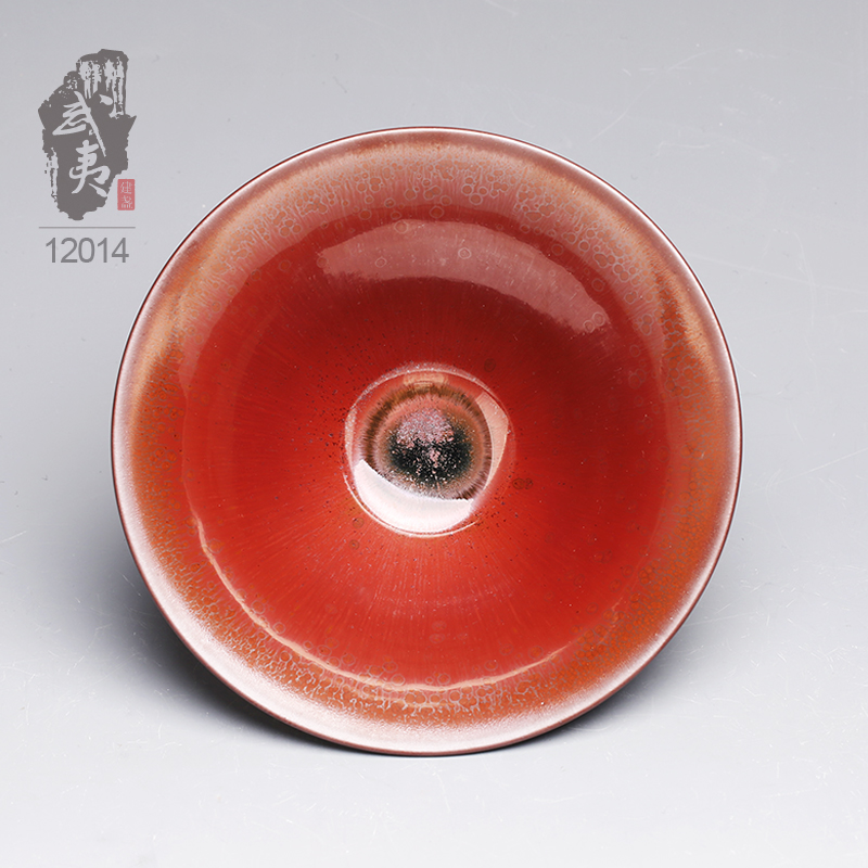 建盏大师吴立主，红油滴大盏
