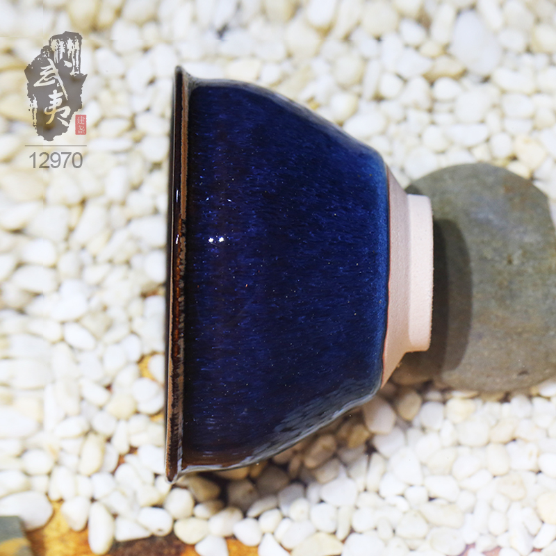 建盏大师孙莉，乌金蓝釉盏