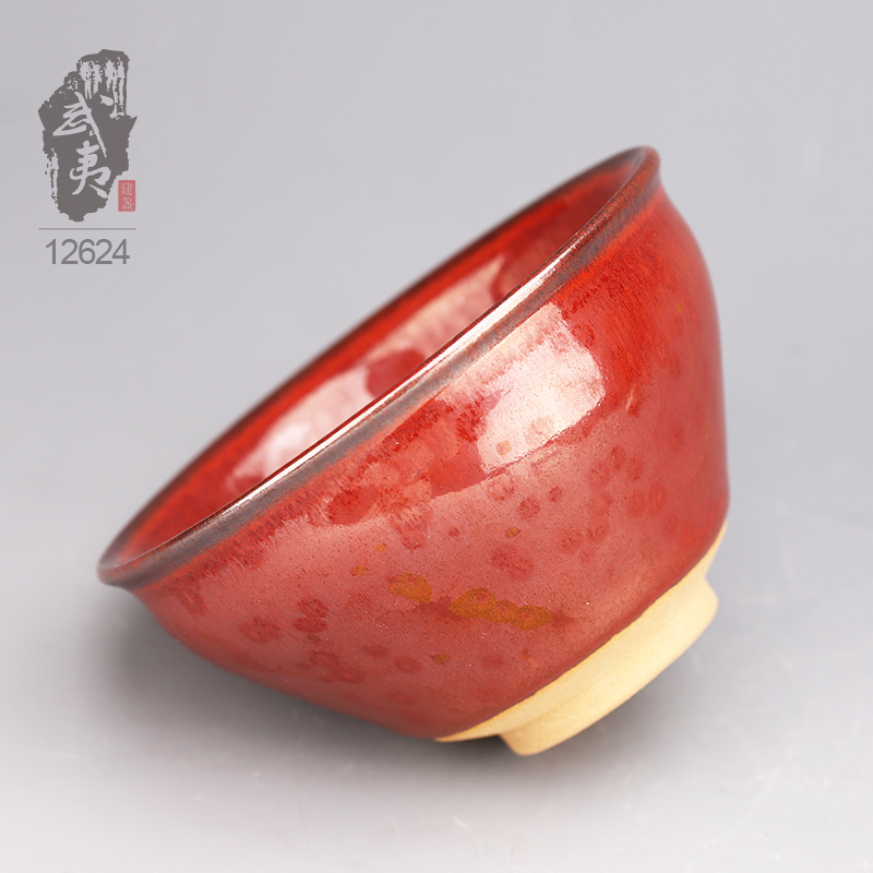 建盏大师孙莉，柿红盏