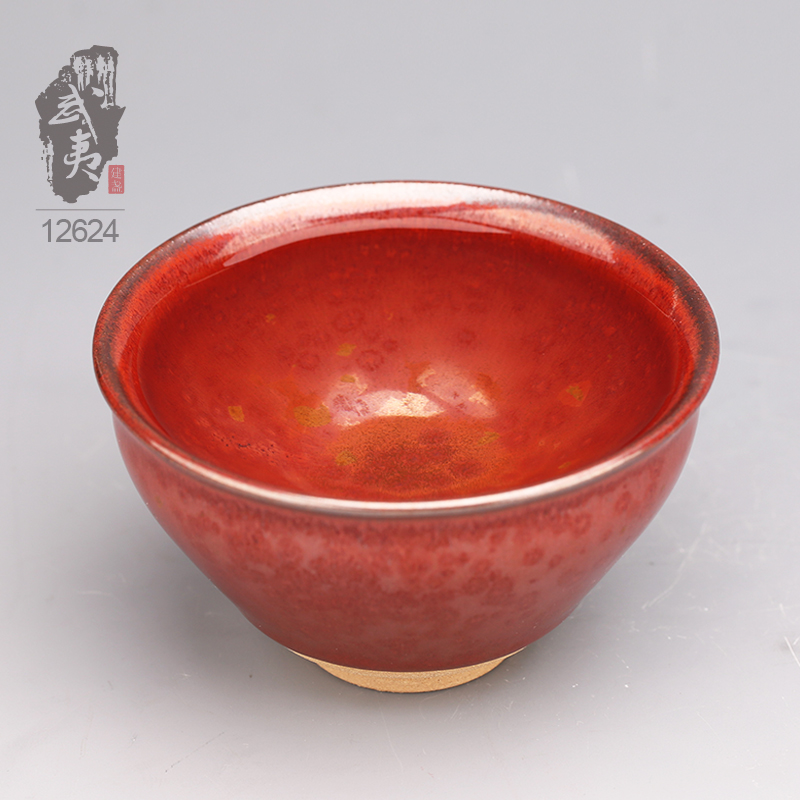 建盏大师孙莉，柿红盏