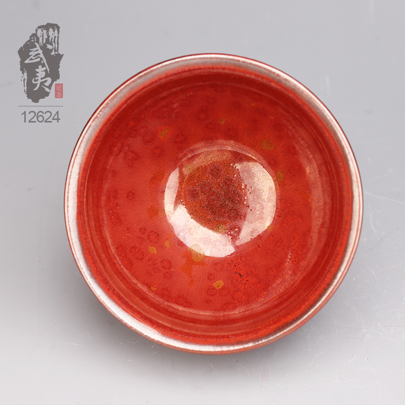建盏大师孙莉，柿红盏