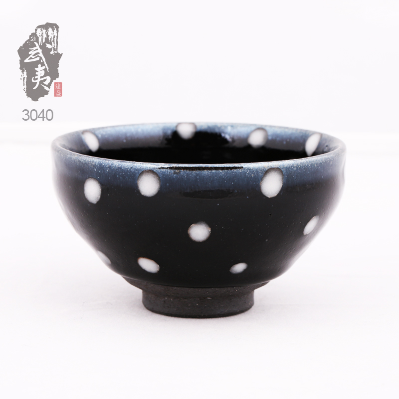 建盏大师蔡炳昆，束口珍珠斑盏