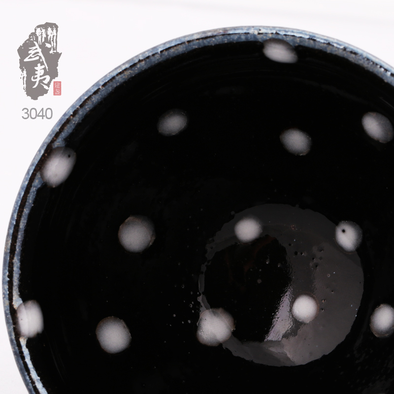 建盏大师蔡炳昆，束口珍珠斑盏