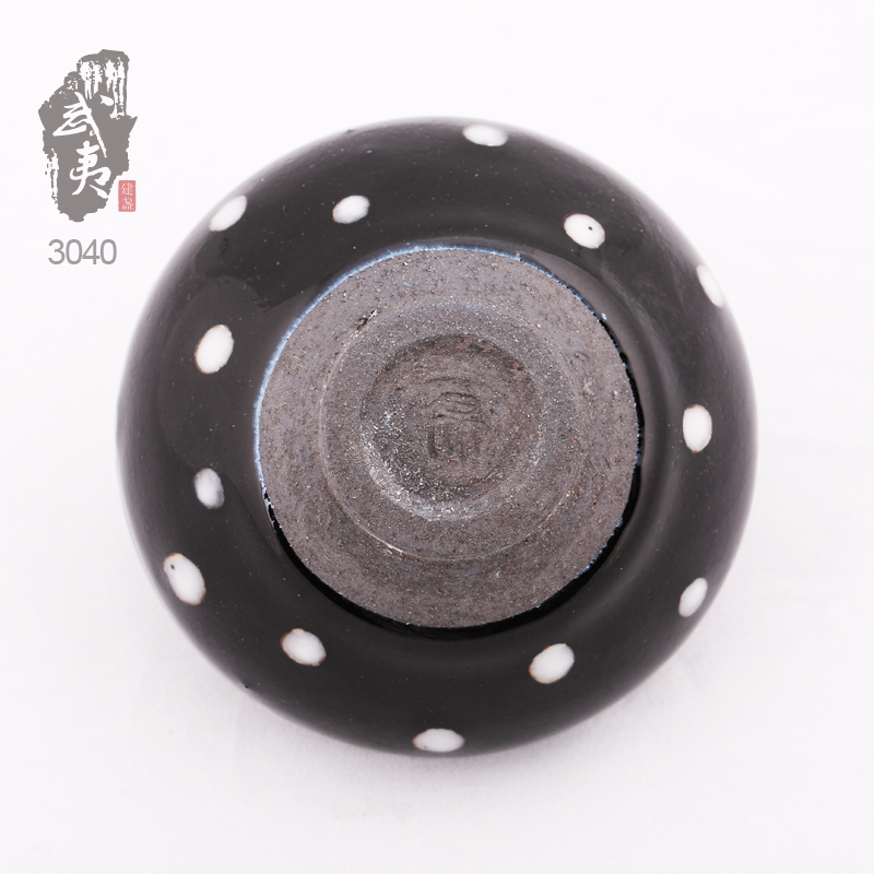 建盏大师蔡炳昆，束口珍珠斑盏