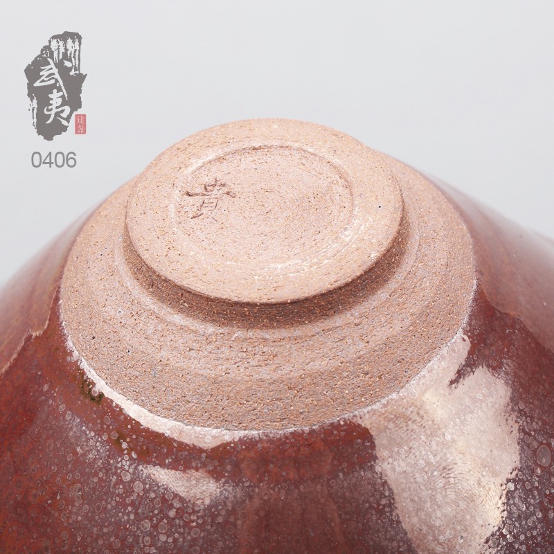 建盏大师李振贵，柿红盏