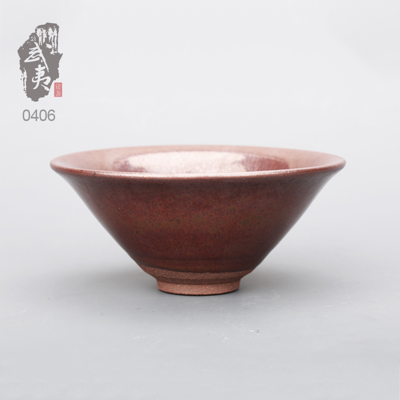 建盏大师李振贵，柿红盏