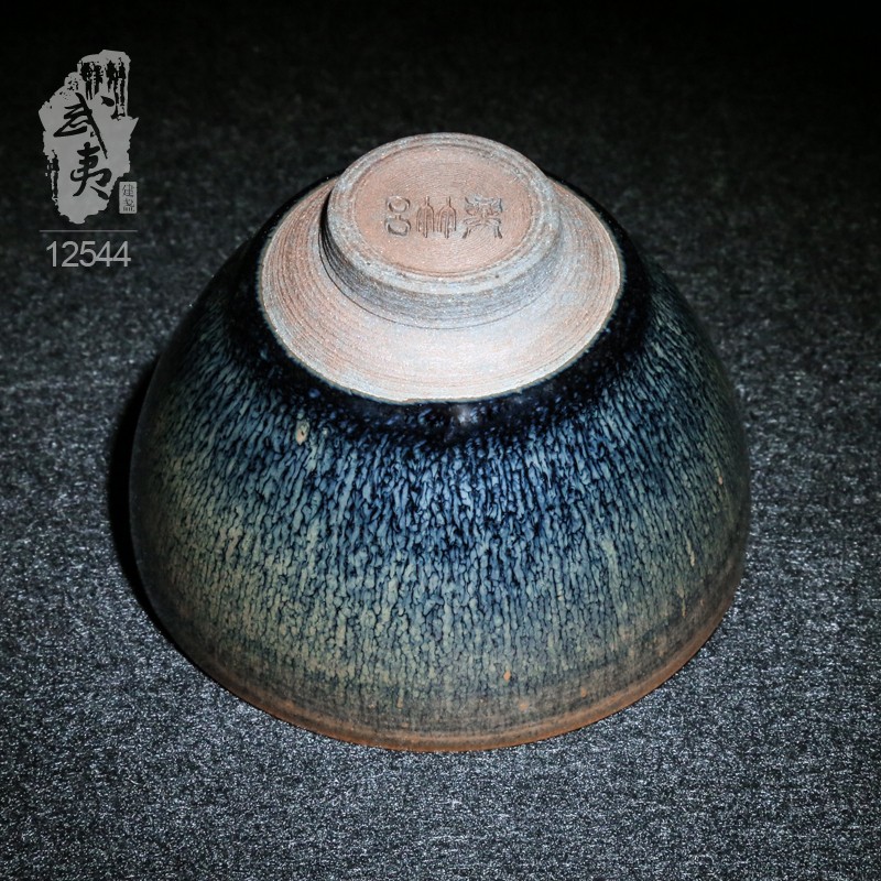 建盏大师吕竹兴，珍珠斑盏