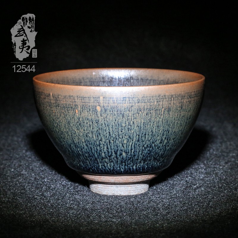 建盏大师吕竹兴，珍珠斑盏