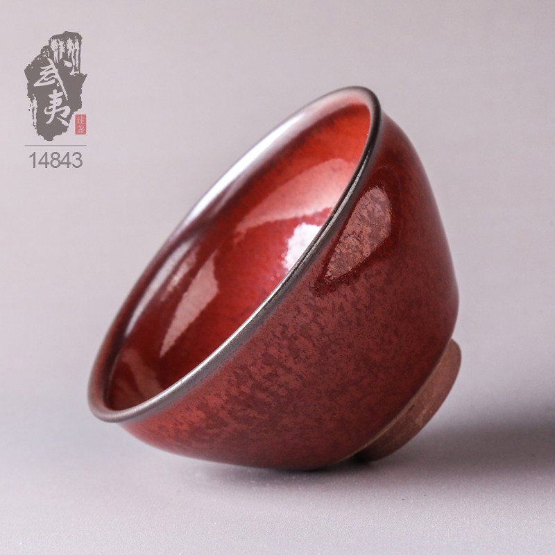 建盏大师孙莉，束口柿红