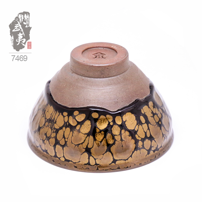 建盏大师黄美金，束口金油滴