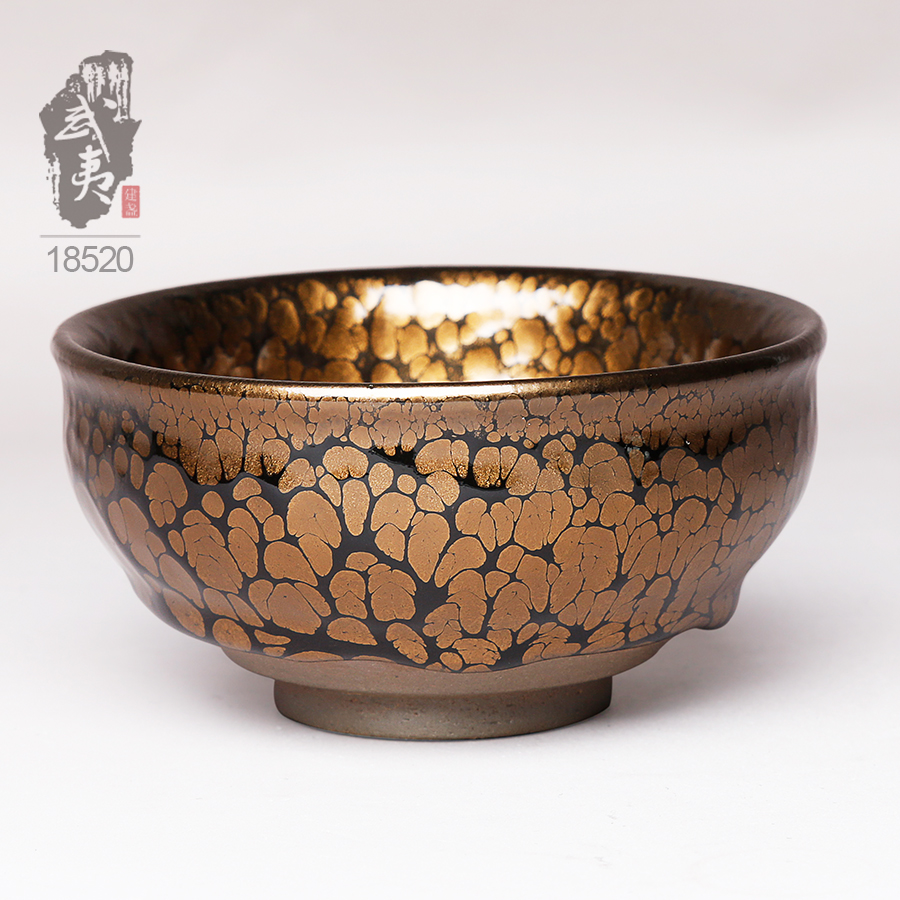 建盏大师黄美金束口金油滴