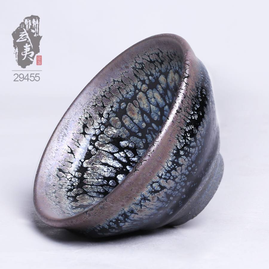建盏大师李达，束口鹧鸪斑茶盏- 隐庐器