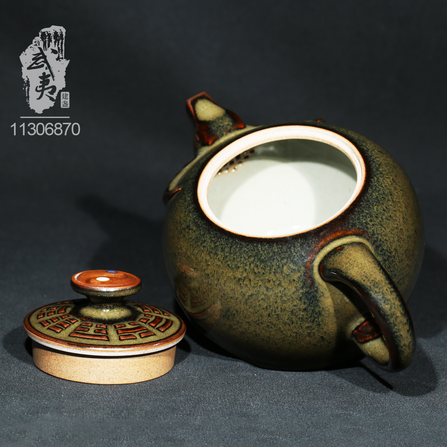 钧瓷大师翟群，黑金釉牛转乾坤壶- 隐庐器