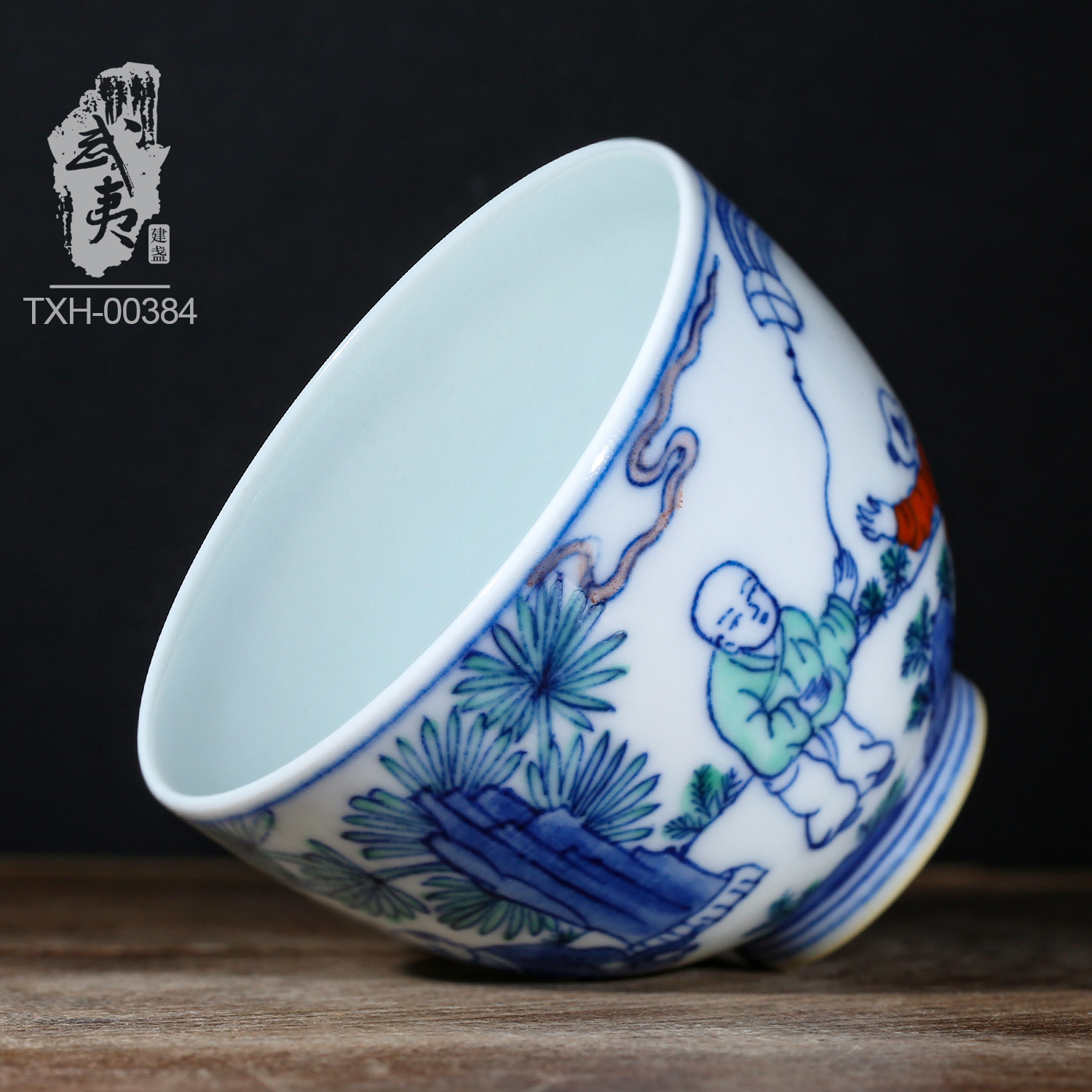 斗彩涂杏花，青花斗彩高仕杯- 隐庐器